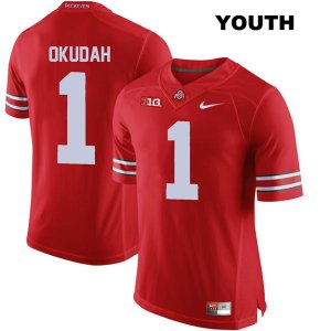 Youth NCAA Ohio State Buckeyes Jeffrey Okudah #1 College Stitched Authentic Nike Red Football Jersey TA20Z80DV